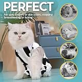 Avont Cat Recovery Suit Post Surgery Elizabethan Collar Alternative Cow Print M view 4
