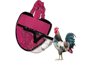 Hen Holster Wrap-Around Bird Diaper & Harness for Hens, Roosters, Ducks, Geese - with Removable Vinyl Liner, Adjustable Fit for Outdoor Adventures & Indoor Use - Easy to wear - Large, Pink