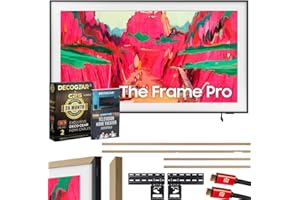 Samsung 65" The Frame Pro LS03FW 4K Neo QLED TV (2025) Bundle with Modern Teak Bezel, CPS 26 Month Protection, Slim Flat Mount, 2X HDMI Cables & Deco Gear Complete Home Theater Beginner's Guidebook