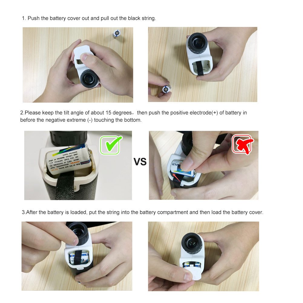 ACTOPP Golf Rangefinder Digital Laser Rangefinder Scope with Golf Scanning Jolt Golf Slope Correction Angle Height Horizontal Distance Measurement Function Perfect for Golf Hunting and Racing (White)