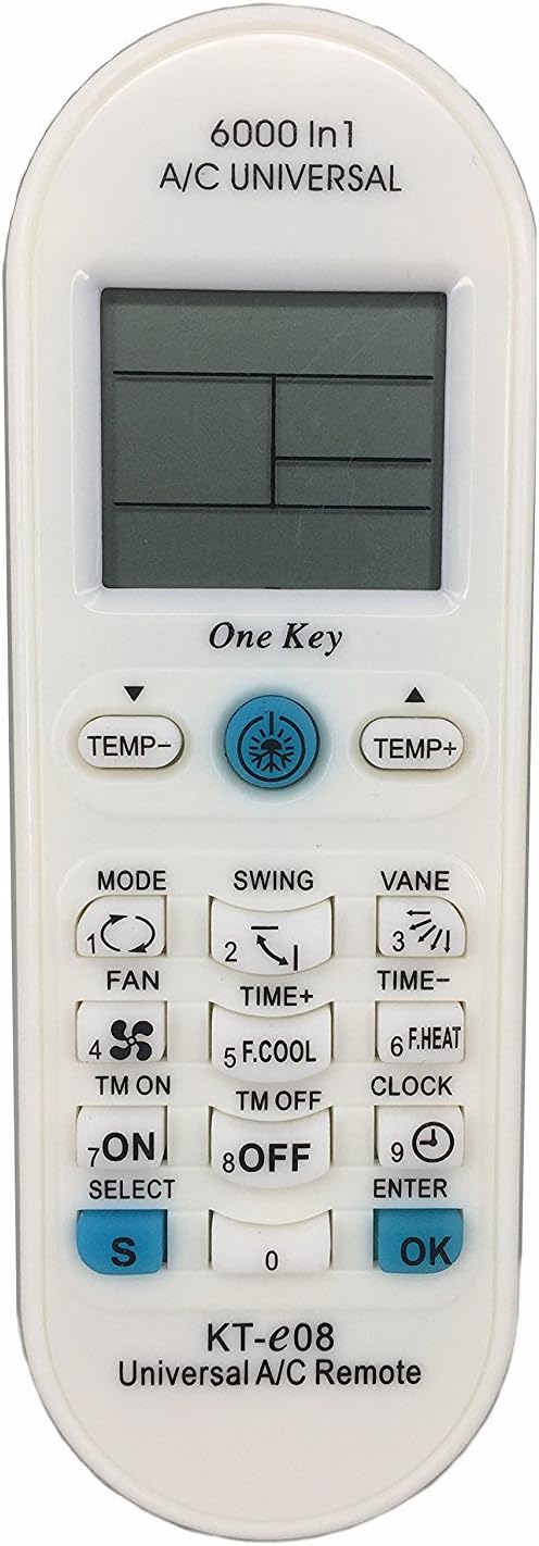Telecomando Universale Vhbw Per Climatizzatori Akira - Sostituisce K-1028E Con Display LCD E Funzioni Fast Cool/Heat