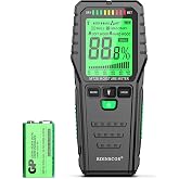 Pinless Moisture Meter for Wood Digital Wall Moisture Detector | Non Destructive,Moisture Tester, Audible Alarm &amp; HOLD Function, Ideal for Firewood, Lumber, Home Inspections