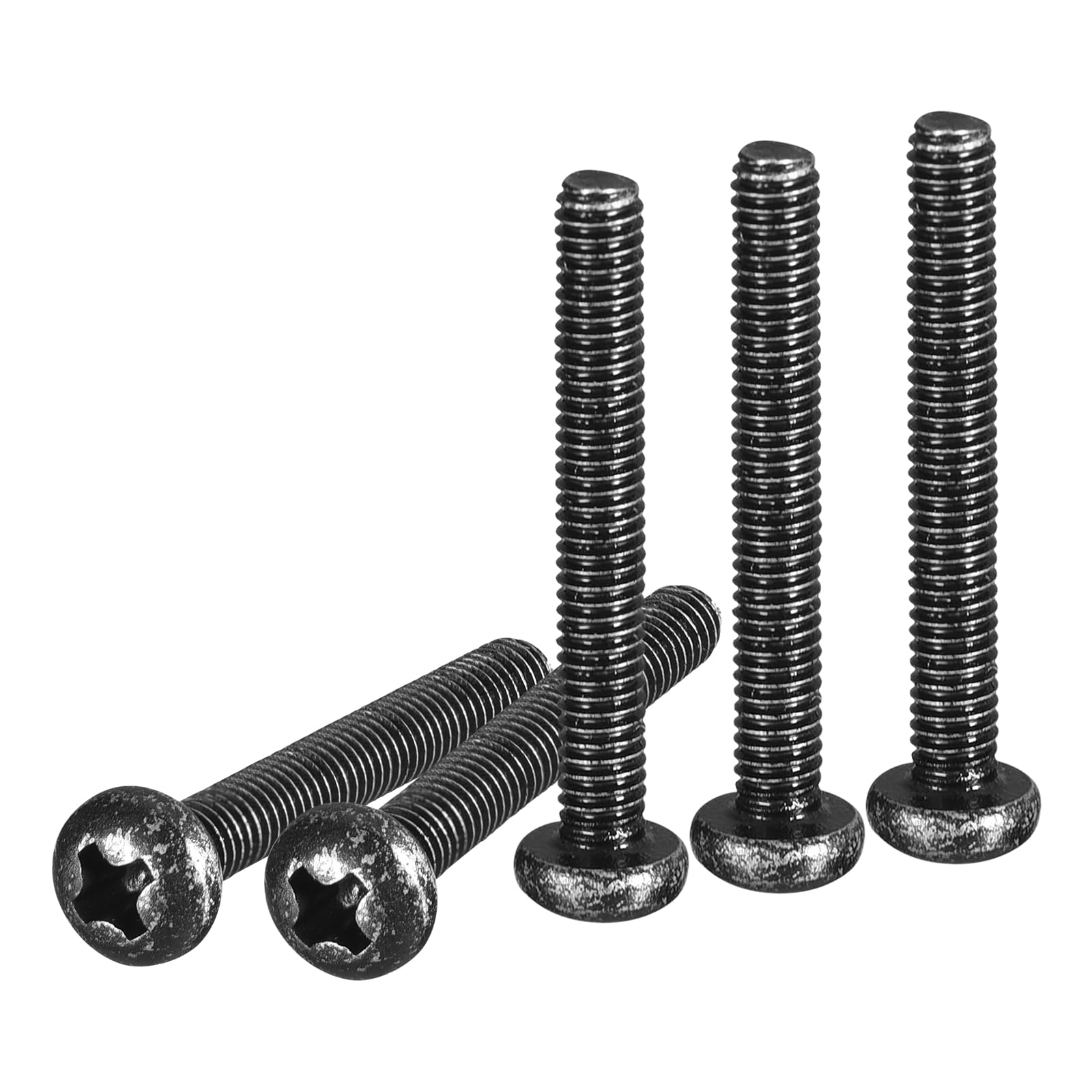 DTGN M2.5x20mm Pan Head Machine Screws, 100Pcs M2.5 Phillips Drive, Metric Coarse Full Thread, Steel Black Oxide Finish, Screws Bolts Kit — image 1
