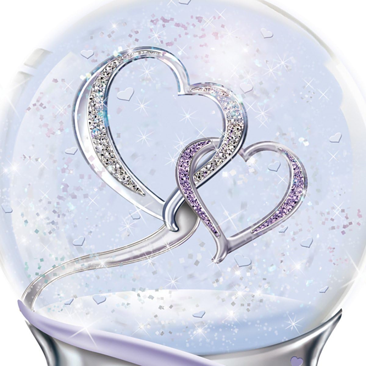 love between mother and daughter musical glitter globe