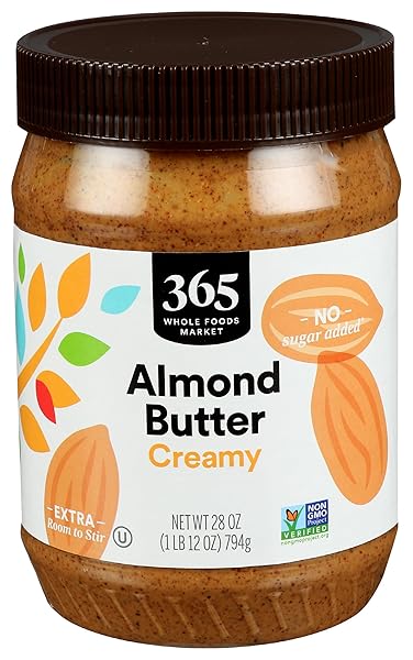 365 BY WHOLE FOODS MARKET, CREAMY ALMOND BUTTER, 28 OZ