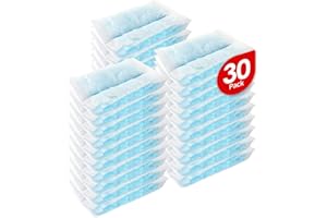 FURCIELOS Disposable Microfiber Feather Duster Refills, Multi-Surface Duster Compatible with Swiffer Dusters Handle, 30 Count(Unscented, Pack of 1)