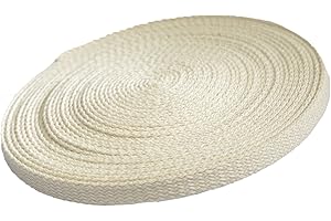 ANROX SUPPLY CO. Anrox Supply Co 1/2" Cotton Flat Cord Drawstring Drawcord Handles Lace Trim Heavy Duty (5 Yards, Natural)