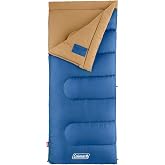 Coleman Brazos Adult Sleeping Bag, Cool Weather, 20&deg;F, No-Snag Zipper | Stay warm in temperatures as low as 20&deg;F, machine washable, includes stuff sack, great for camping, traveling, etc, PFAS