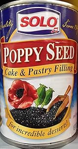 Solo Poppy Seed Cake & Pastry Filling -- 12.5 oz Each / Pack of 2
