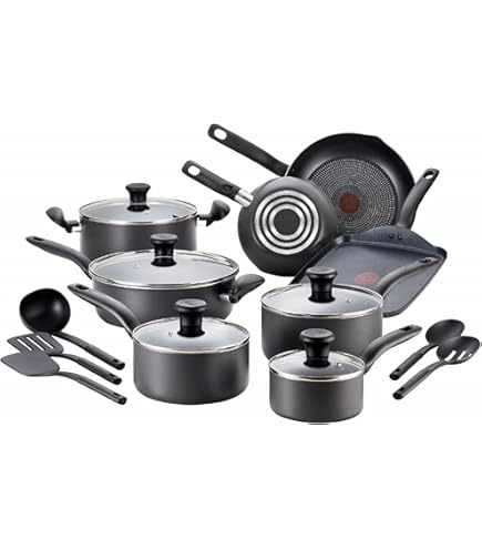 thumbnail interactive-video image 1 of T-fal Initiatives 10-Piece Nonstick Cookware Set - Black 1 of 14
