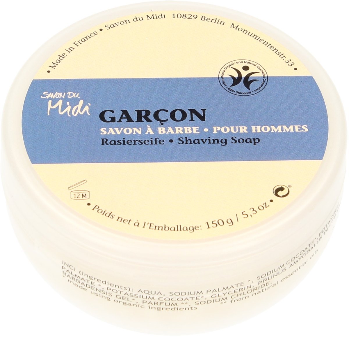 Savon Du Midi Hard Shaving Cream 150g (Garcon)