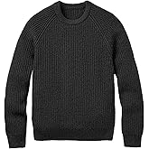 JEMLDL Men's Crewneck Sweater Casual Wool Sweaters for Men Two-Tone Yarn Knit Sweaters Classic Raglan Long Sleeve Pullover