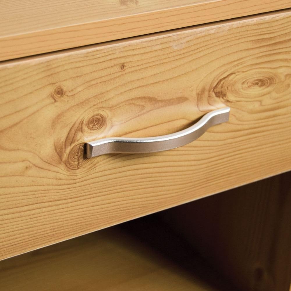 Vida Designs Large Bedside Cabinet, 1 Drawer, Bedside Table, Metal Handles and Runners, Pine, 47 x 40 x 36 cm - Image 4