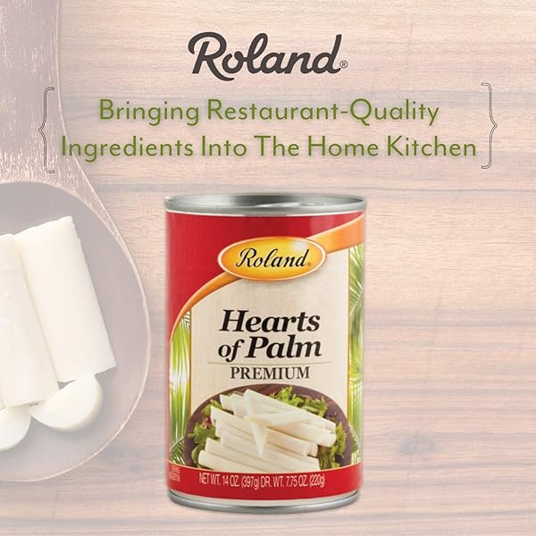 ROLAND FOODS CANNED PREMIUM HEARTS OF PALM, 14 OUNCE CAN, PACK OF 4
