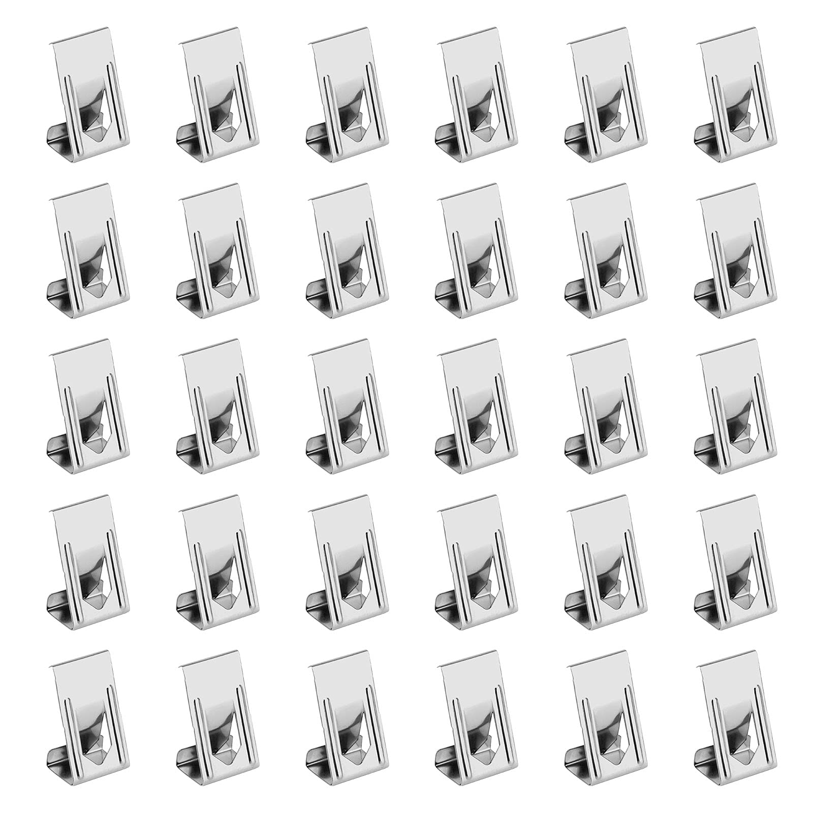 Iyowei 100 PCS Metal Spring Clips, Silver - 3D Printer Hot Bed Glass Platform Securing Clips & Picture Frame Holders