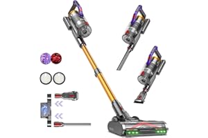 KIPMAX Cordless Vacuum Cleaner, 50KPa 550W Powerful Suction for Home, 70Mins Self-Standing Stick Vacuum, Anti-Tangled for Pet