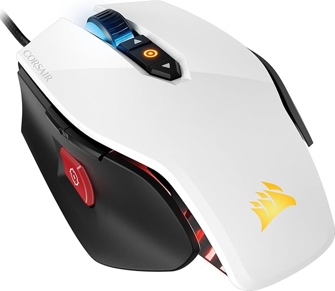 Corsair M65 PRO RGB Optisch Gaming Maus (RGB-LED-Hintergrundbeleuchtung, 12000 DPI) weiß