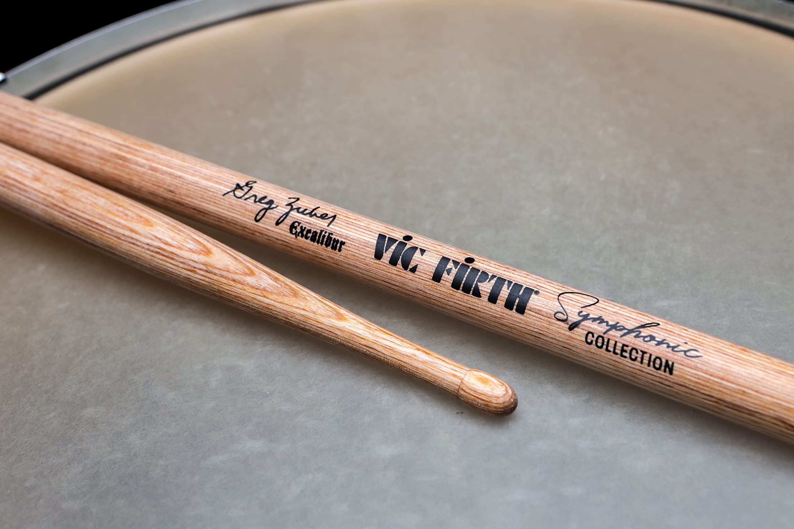 Vic FIrth - Symphonic Collection Snare Drumsticks - Greg Zuber "Excalibur" - Laminated Birch - Wood Tip