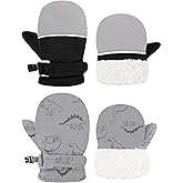 YMYDYFC Toddler Mittens 2 Pack Baby Waterproof Gloves Toddler Snow Gloves Kids Winter Mitten For Boy Girl Kids Ski Mitten