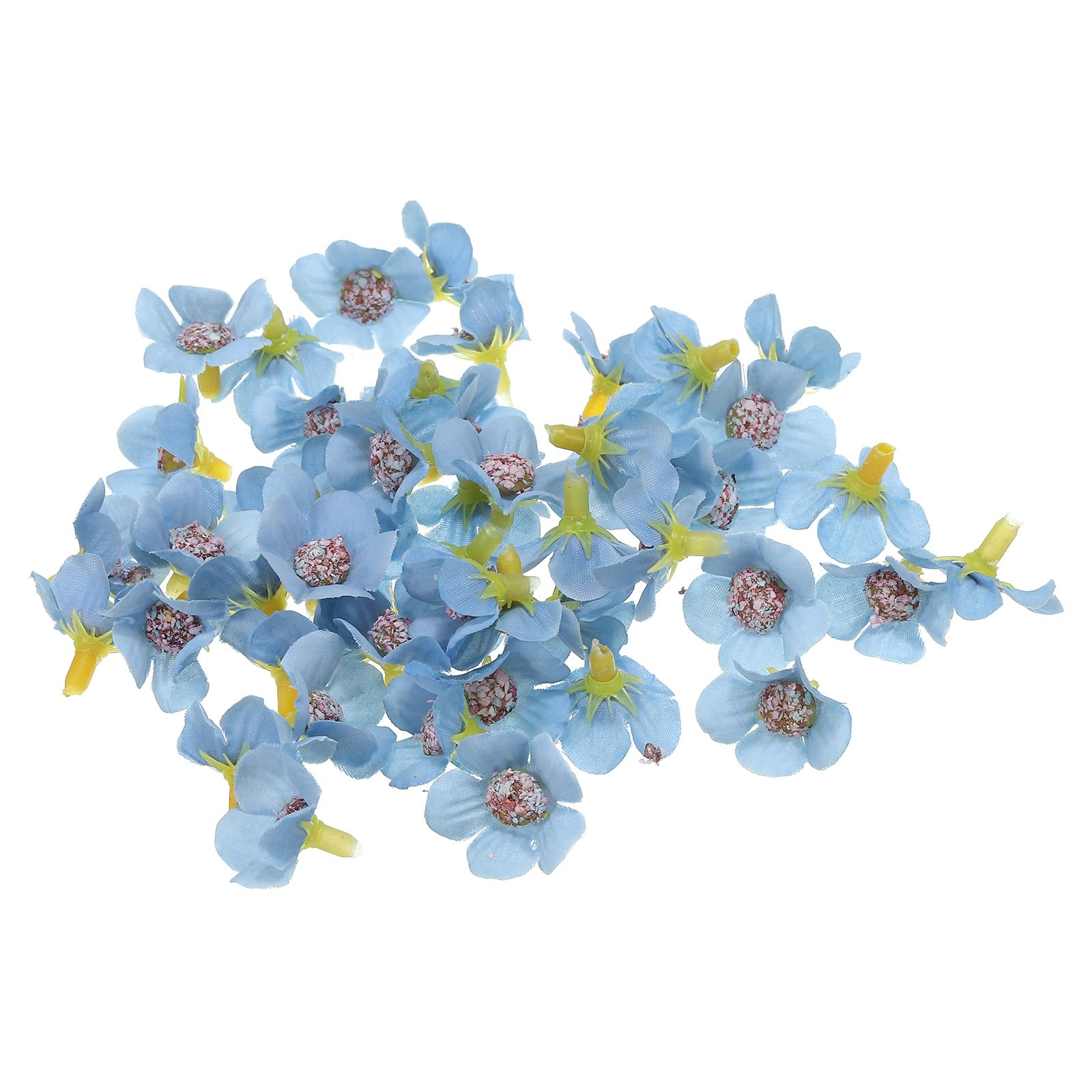 PATIKIL 0.79" Artificial Daisy Flower Heads, 50 Pack Silk Daisy Fake Flowers Heads for Wedding Floral Bouquet Decoration DIY Craft Making, Dark Blue