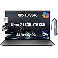 Dell XPS 13 9340 Business Laptop (13.4" FHD+, Intel Core Ultra 7 155H, 16GB RAM, 1TB SSD), AI PC, 18-Hr Long Battery Life, 1080p RGB Webcam, Backlit, FP, Wi-Fi 7, IST HUB, Win 11 Pro w/AI Copilot