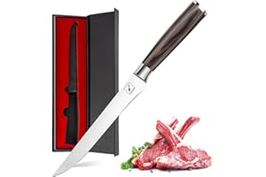 imarku Boning Knife, German High Carbon Stainless Steel Professional Grade Boning Fillet Knife, 6-Inch Deboning Knife, Pakkaw