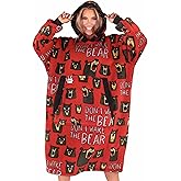 LazyOne Oversized Blanket Hoodie, Oversized Hoodies for Women and Men, One Size Fits All Wearable Blankets