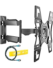 Invision Ultra Slim Orientabile Staffa per il Montaggio a Parete del TV Per la Maggior Parte dei 26-60 Pollici LED LCD Plasma Schermo Curvo Televisori, Max VESA 400x400mm - Include 1,8M Cavo HDMI (A2)