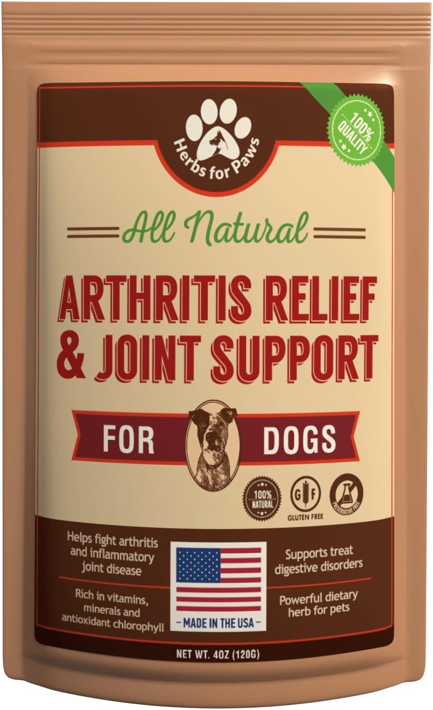 Alfalfa for Dogs, Dog Hip and Joint Supplement Vitamins & cat Arthritis Pain Relief | Made in USA