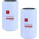 2 PCS FF5636 Fuel Filter Compatible with Cummins ISC8.3 ISL9 ISB6.7 Engines | Replaces FF5813, 4940647, P550879, BF7924, 33936; Fits International, Kenworth, Mack, Peterbilt, Volvo Trucks