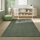 the carpet Relax Rug Modern Fluffy Short Pile Non-Slip 60x110 cm Dark Green