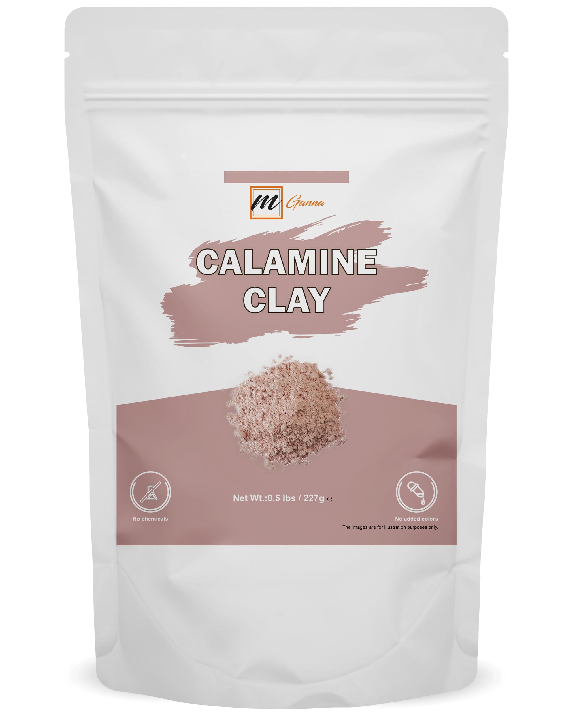 mGanna 100% Natural Calamine Clay Powder 0.5 lbs/ 227 g for Skin firming, Creams, Lotion and Soap Making
