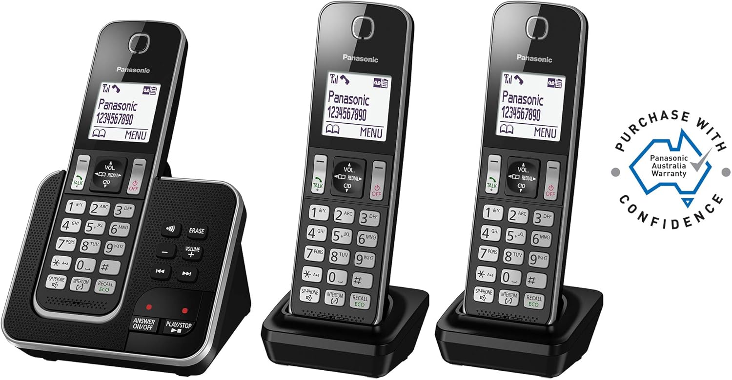 Panasonic KXTGD323ALB Digital DECT Cordless Phone & Answering System