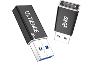 2 Pack USB C Female to USB A Male Adapter - USB 3.2 Converter High Speed 10Gbps Data Transfer & 60W Fast Charging, Compatible