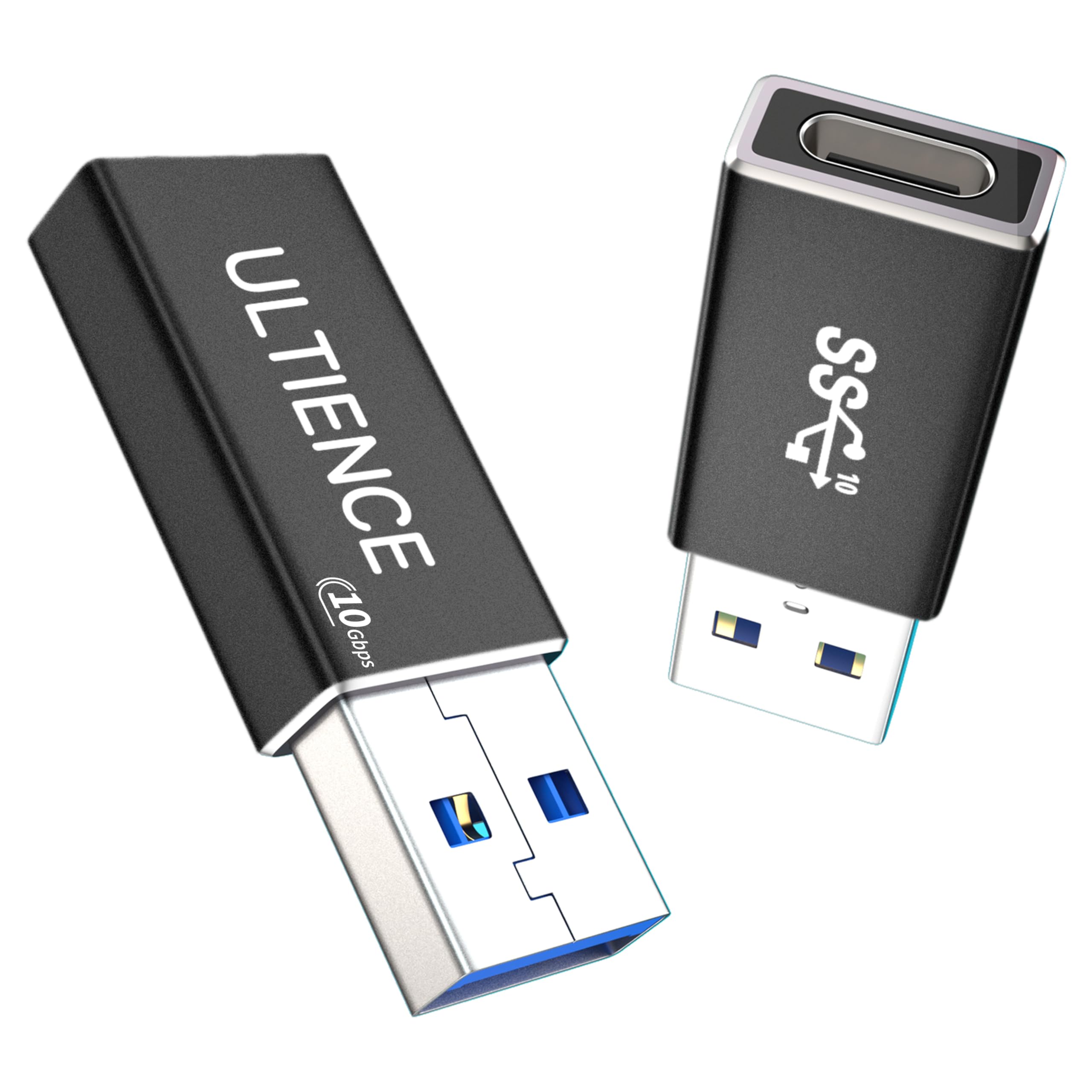 [10Gbps 2 Pack] USB C Female to USB A Male Adapter