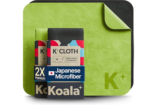 Koala Lens Cleaning Cloth | Japanese Microfiber | Glasses Cleaning Cloths | Eyeglass Lens Cleaner | Eyeglasses, Camera, VR/AR