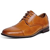 Mofri Men's Oxford Suede Shoes, Wingtip Dress Shoes for All Occasions, Waterproof, Latex Insole, Lace-Up