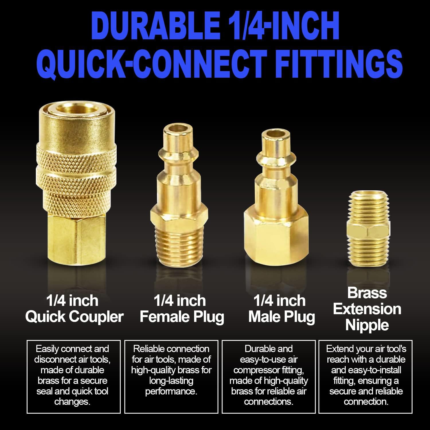 Mua LE LEMATEC 15-PC Air Compressor Hose Fitting Kit - 1/4