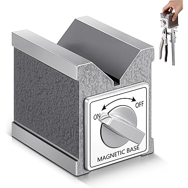 BLUEFOX Cast Iron Vee Block Set - 2 Pieces (4x1.5x3 Inch) - Precision Matched Pair, No Clamp