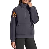G4Free Flurrylux Women's Mock Neck Sweatshirt Half Zip Hoodie Cotton Fleece Pullover Winter