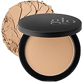 Glo Skin Beauty Pressed Base Powder Foundation Makeup (Honey Medium) - Flawless Coverage for a Radiant Natural, Second-Skin Finish