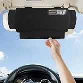 WANPOOL Anti-Glare Sun Visor Extender Sunshade UV Blocker Black 1 pc | Glare Reduction | Universal fit | Secure hold | Tool-free installation | Ideal for in-car use
