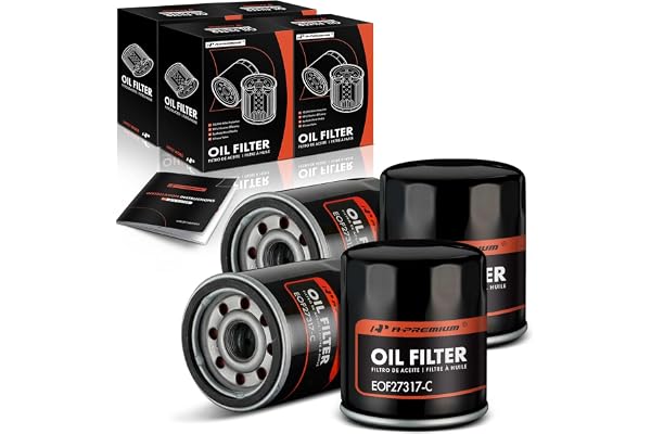 A-Premium 4-PC 10K Miles Protection Spin On Oil Filter Compatible with Ford & for Honda & Nissan & Hyundai & Subaru & Dodge &