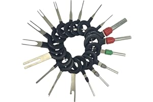 kweiny Auto Terminals Removal Key Tool Electrical Wiring Connector Release Pin(18 Pieces No Duplicate)