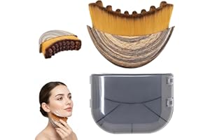 Lymphatic Contour Face Brush, Ergonomic Lymphatic Drainage Massager, Natural Makeup Brushes with Gentle Bristles, Hypoallerge