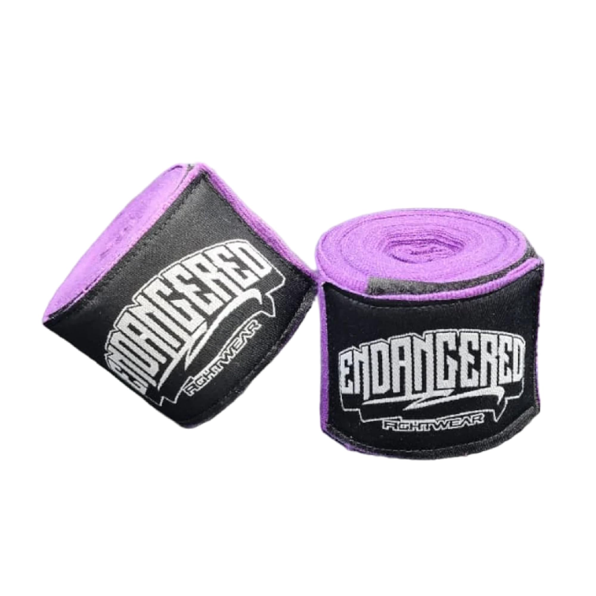 Purple Boxing Hand Wraps by Endangered Fightwear - Pair of (4.57m / 180”) Boxing Wraps for Men & Women in MMA, Muay Thai, Sparring, and Kickboxing - Intense Training Protection - 7 Colours - UK