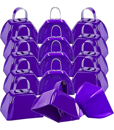 Etal Cowbells - Blue 3 Inch Cow Bells Noise Akers, Loud Call Bell With Handles For Sporting