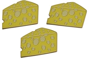 Novel Merk Swiss, Brie, & Other – Cheese Lapel Pin, Hat Pin & Tie Tack Set - with Clutch Back