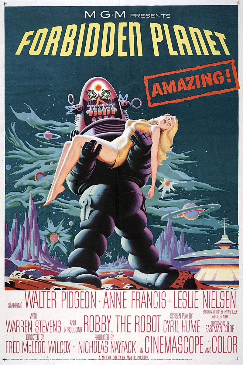 American Gift Services - Vintage Science Ficiton Movie Poster Forbidden Planet - 18x24