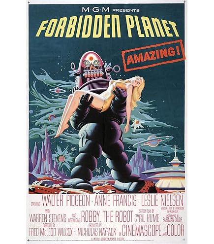 MGM映画「禁断の惑星」 / 1956 / オリジナルポスター / レア/ 美品 Amazon.com: Forbidden Planet 1956 Retro Vintage Science